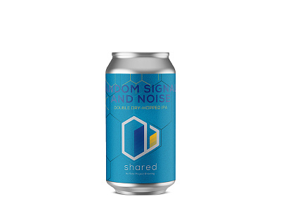 Shared Random Signals and Noise Can beer can craft beer design geometric ipa isometric label vector