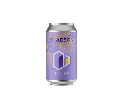 Shared Shaeson Can beer branding can craft beer glitter isometric label logo sparkle vector