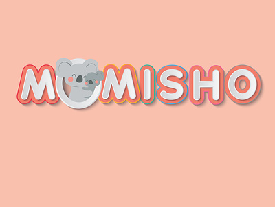 momisho logo design art branding design flat icon illustration illustrator lettering logo vector