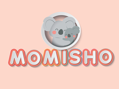 momisho logo tired edition flat illustration illustrator logo vector