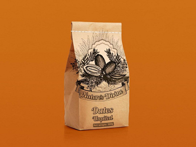 packaging project for "Divine "dried fruit art branding design illustration illustrator typography