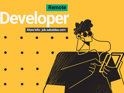 job illustration- developer-sabaidea branding design flat graphic design illustration job sabaidea vector