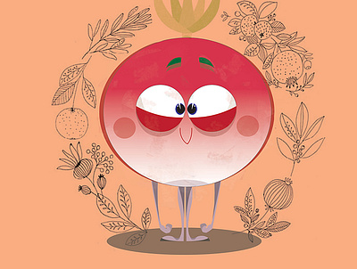 cute vegetable caracter animation design flat illustration minimal vector