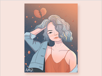 Curly Curly hair colors girl girl character girl illustration girly graphic design illustration painting visual