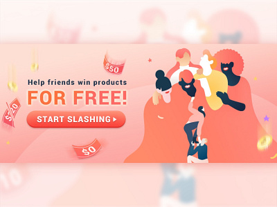 Price Slash Visual Design banner ecommerce friends sale uidesign visualdesign