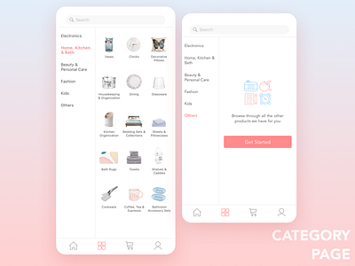 Category Page app category decoration ecommerce icon uidesign uxdesign