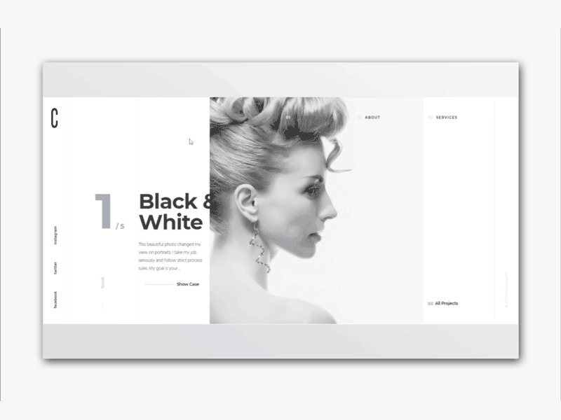 Celest transition screen interface ux animation graphic design gallery portfolio ajax ui web design website