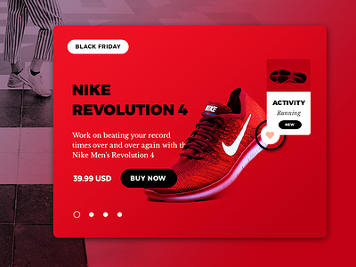 Nike- Black Friday Sale Product Concept black friday card concept design ecommerce graphic design interaction interface nashville red screen shop ui web design