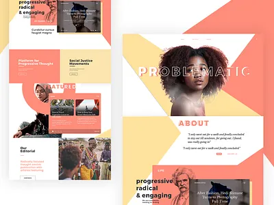 Modern Progressive Landing color block concept design digital graphic design hero interface landing page modular design nashville pastel typography ui warm colors web design