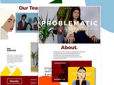 Modern Publication UI Design colorful concept design digital editorial fashion graphic design interface landing page modern nashville typography design ui web design
