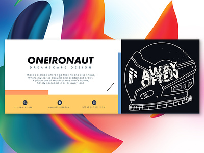 Oneironaut Business Card branding business card concept design illustrator nashville typography