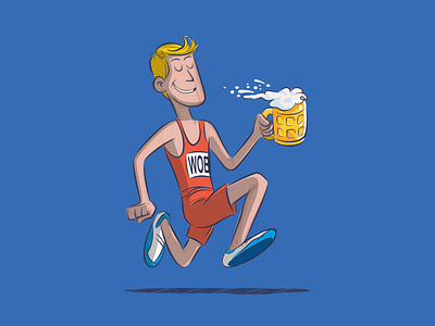 The Beer Runner character character design illustration