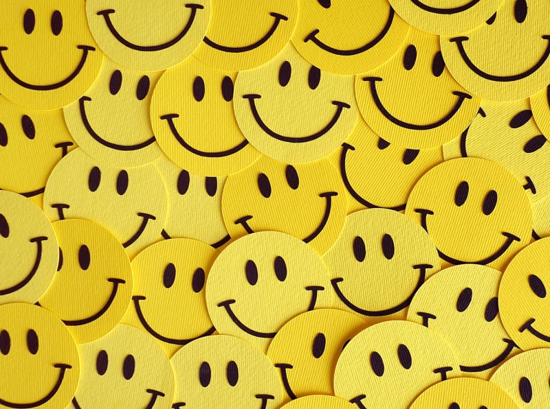 Paper cut smiles background. by Romarto on Dribbble