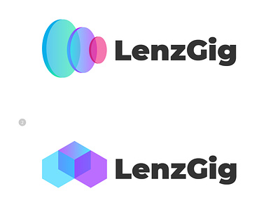 LenzGig - Which one? 3d augmentedreality brandidentity branding cube design icon illustration lens logo logodesign logos vector