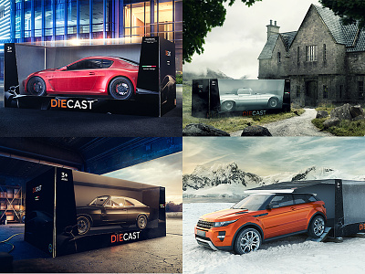 Die Cast 3d advertising campaign cars cgi diecast retouch