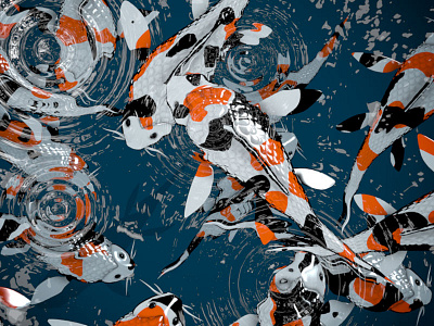 Fishes 03d c4d cinema4d