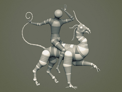 Man And Bird bosch zbrush zspheres