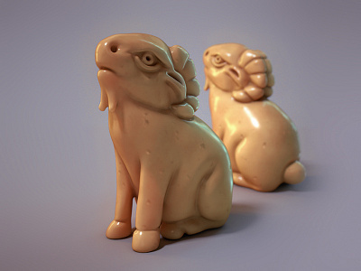 Ram netsuke