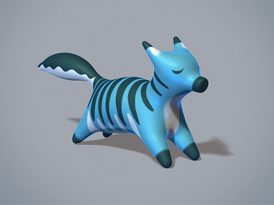 Blue Fox fox zbrush