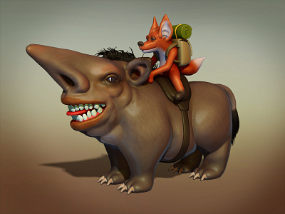 Just being nosey adventure fox nose zbrush