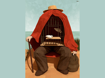 The Therapist (after René Magritte) c4d cinema 4d cinema4d lowpoly magritte rené magritte