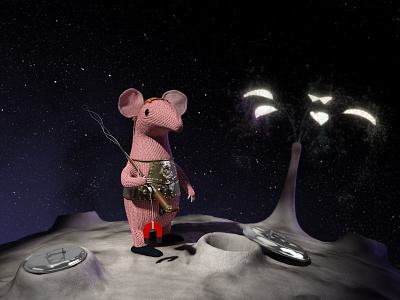 A clanger goes fishing c4d cinema 4d cinema4d clanger fishing moon zbrush