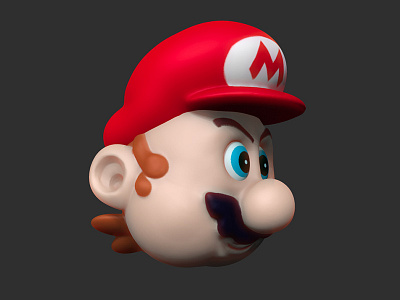 Mario Head mario zbrush