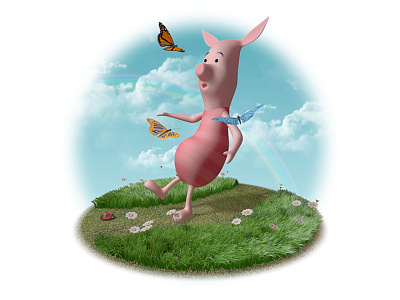 Startled Piglet c4d cinema 4d cinema4d piglet