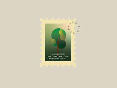 Psalm 119:93 design graphic design minimalist stamp tree