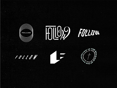Follow Marks design follow funky type graphic design hip type jesus lettering logo marks logomarks rightnow media texture type typography