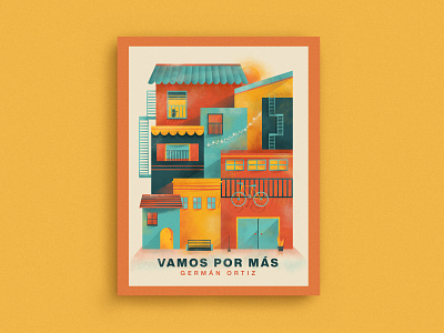 Vamos Por Mas branding buildings colorful cover illustration mexico series