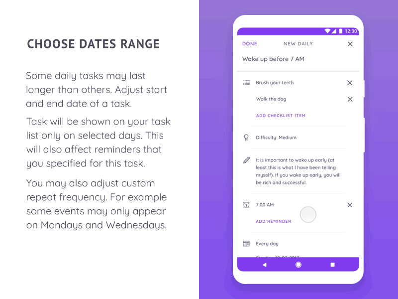 Callendar Interaction Animation by Bartłomiej Kierys on Dribbble