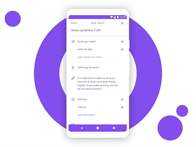 Edit Daily Task android create edit habitica mobile redesign to do ui