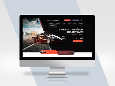 Enjoy racing online store racing car webdesign