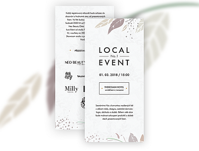 Invitation for local event design invitation print typography