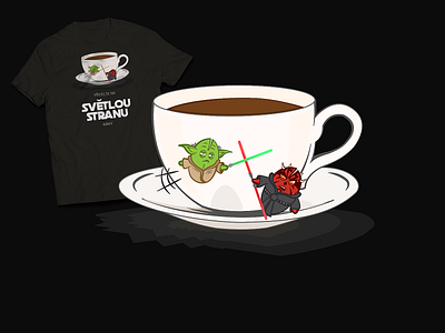 Light side of coffee coffee specialty coffee starwars t shirt design