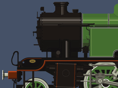 Thompson L1 adobe green illustrator l1 lner locomotive railway trains vector