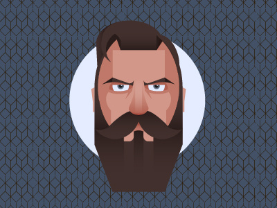 Self Portrait adobe beard blue illustrator pattern portrait self-portrait vector