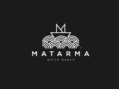 Matarma Logo beach lineart lines logo logodesign