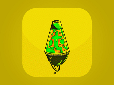 Tumblr App Icon - Lavalamp app app icon art cartoon comic design green icon illustration lavalamp logo playoff redesign tumblr typography vector yellow