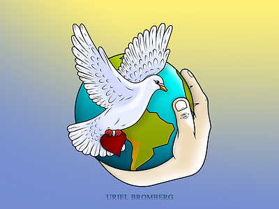 Love to have, hope to keep and peace to wait bird classic design heart illustration jesus logo love peace planet universal
