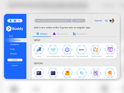 Buddy Playoff action app app design art branding buddy code concept dashboard design playoff redesign ui user interface ux web web design web designer website