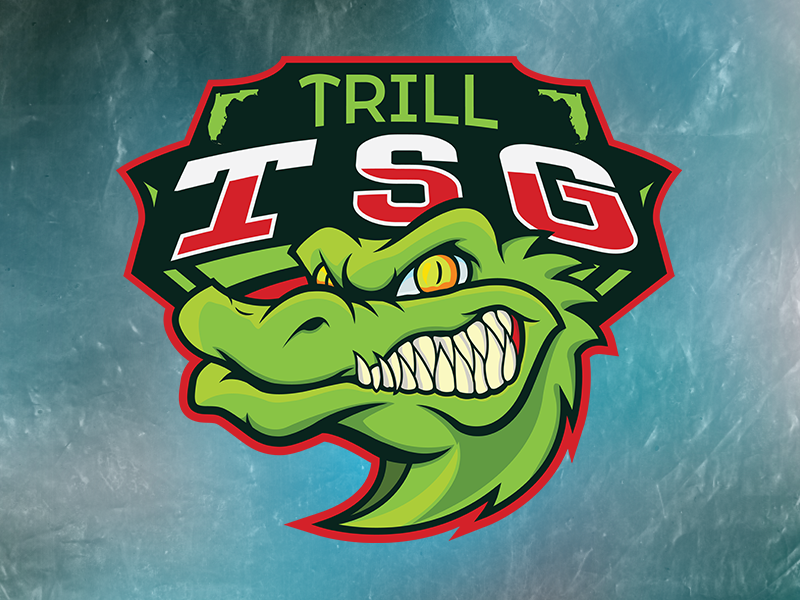 Trill Squad Gaming Esports sport esports gaming gamer ps4 xbox rocket logo teamwork teamlogo team logo alligator typography game eyes expressive vector design illustration art logo