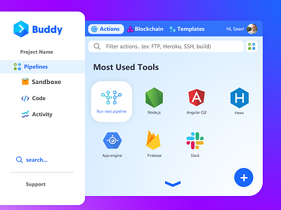 Buddy Playoff actions adobe xd app art branding dashboad design experience flat icon interaction interface redesign template ui user ux web website xd