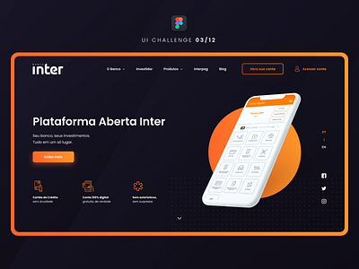 Digital Bank Inter - UI Challenge 03/12 bank credit card digital bank landing page ui ux website