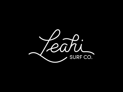 Leahi Surf Co. branding dailylogochallenge dailylogodesign handlettering hawaii icon lettering logo logodesign surf wordmark wordmark logo