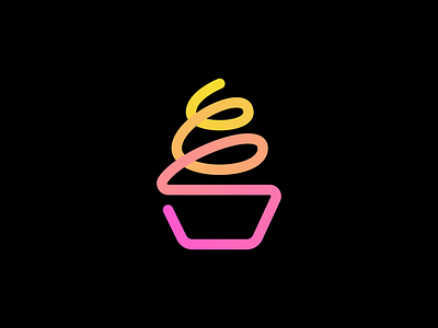 Cupcake Logo brand branding cupcake cupcake logo cupcakes dailylogo dailylogochallenge dailylogodesign gradient icon line logo logo design logodesign vector