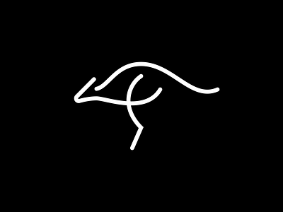 Kangaroo Logo australia branding dailylogochallenge dailylogodesign design icon identity kangaroo linework logo logodesign minimal vector