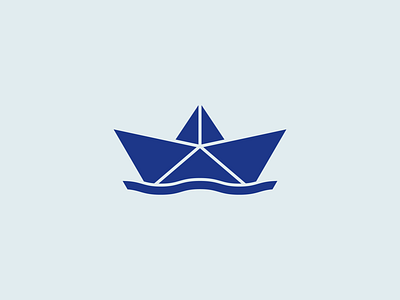 Paper Boat Logo boat dailylogochallenge dailylogodesign icon logo logodesign origami