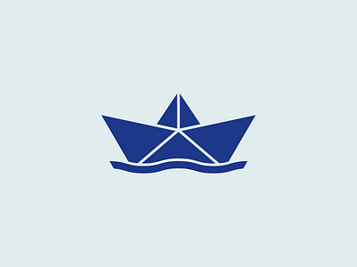 Paper Boat Logo boat dailylogochallenge dailylogodesign icon logo logodesign origami